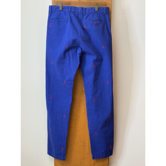Brooks Brothers Red Fleece Anchor Seersucker Pants W31 L32.5 Sailor Core Nautica - Picture 15 of 16